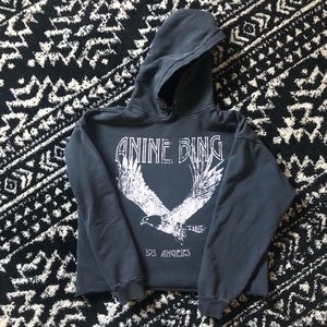 Anine Bing cropped hoodie sweatshirt
